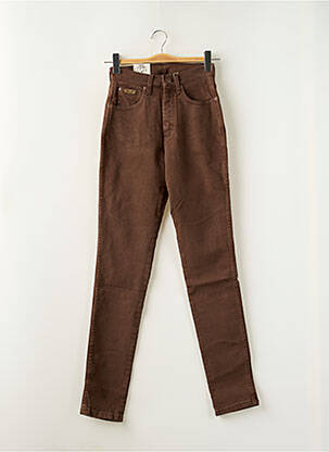 Jeans coupe slim stretch taille normale marron WRANGLER femme