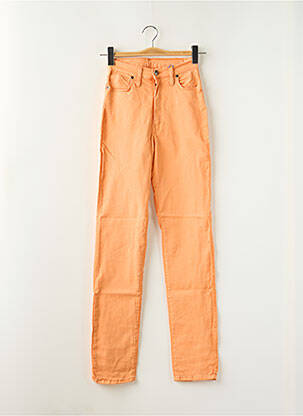 Jeans coupe slim stretch taille normale orange TEDDY SMITH femme