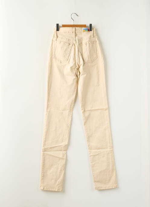 Jeans coupe slim beige TEDDY SMITH pour femme