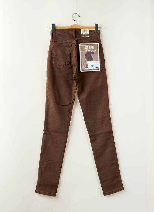Jeans coupe slim marron WRANGLER pour femme