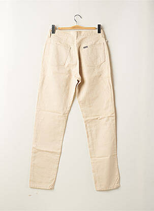 Pantalon slim fermeture zippée sous rabat boutonné taille normale beige RWD homme