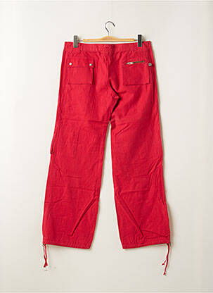 Pantalon droit tissage popeline taille normale rouge RWD femme
