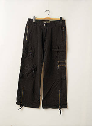 Pantalon cargo coupe droite noir RWD femme