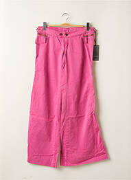Pantalon large tissage popeline taille normale rose SABBATH femme