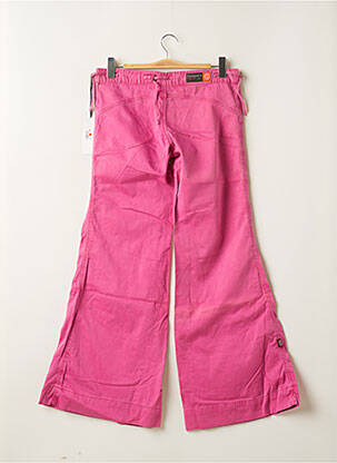 Pantalon large tissage popeline taille normale rose SABBATH femme