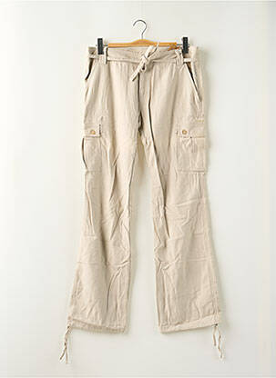 Pantalon cargo coupe droite taille normale beige TEDDY SMITH femme
