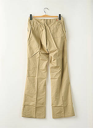 Pantalon droit tissage popeline taille normale beige TEDDY SMITH femme