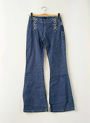 Jean coupe flare stretch taille haute bleu TEDDY SMITH femme