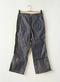 Pantalon droit fermeture zippée sous rabat boutonné taille normale bleu TEDDY SMITH femme