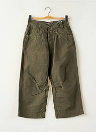 Pantalon 7/8 tissage popeline taille normale vert TEDDY SMITH homme