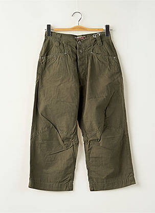 Pantalon 7/8 tissage popeline taille normale vert TEDDY SMITH homme