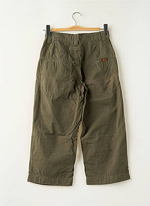 Pantalon 7/8 tissage popeline taille normale vert TEDDY SMITH homme