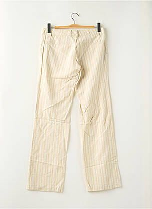 Pantalon droit fermeture zippée sous rabat boutonné taille normale beige 2 TWO femme