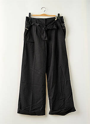 Pantalon droit tissage popeline taille normale noir LTB femme