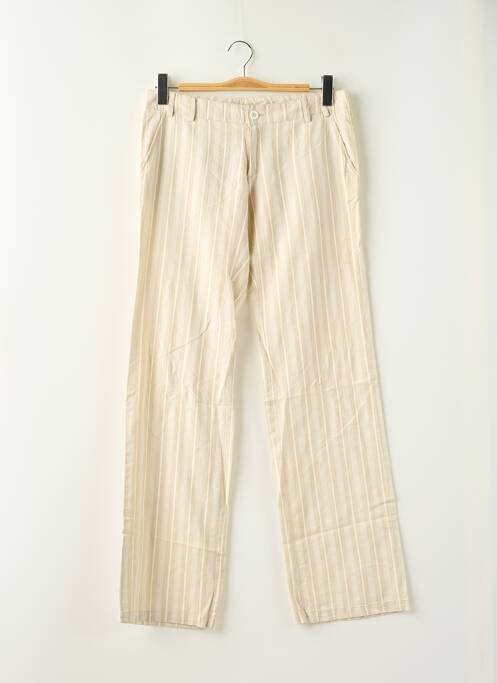 Pantalon droit tissage crêpe taille normale beige 2 TWO femme