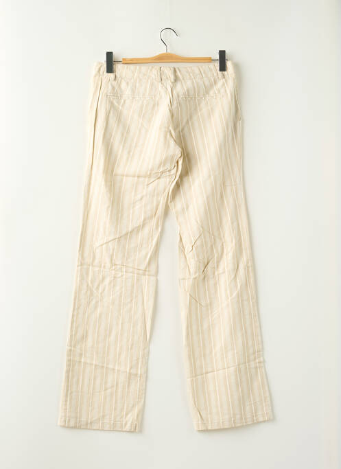 Pantalon droit tissage crêpe taille normale beige 2 TWO femme
