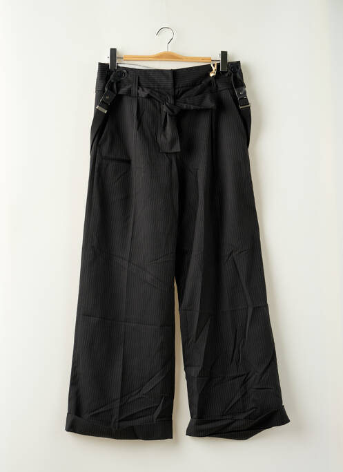 Pantalon droit tissage popeline taille normale noir LTB femme