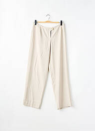Pantalon droit taille à pinces taille basse beige SCHOOL RAG femme