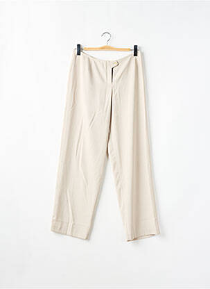 Pantalon droit taille à pinces taille basse beige SCHOOL RAG femme