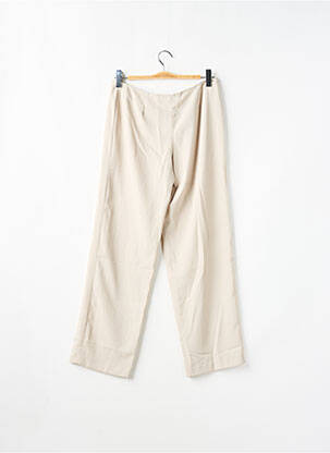 Pantalon droit taille à pinces taille basse beige SCHOOL RAG femme