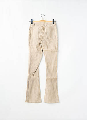 Pantalon flare stretch taille haute beige SCHOOL RAG femme