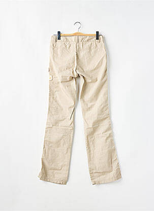 Pantalon droit tissage popeline taille basse beige SCHOOL RAG femme