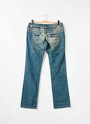 Jeans coupe droite stretch taille basse bleu SCHOOL RAG femme