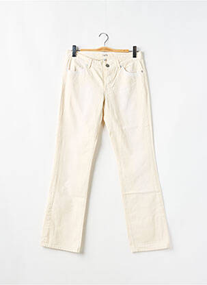 Jeans coupe droite stretch taille basse beige SCHOOL RAG femme