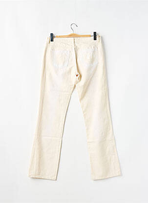 Jeans coupe droite stretch taille basse beige SCHOOL RAG femme