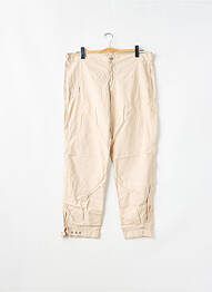 Pantalon 7/8 tissage popeline beige SCHOOL RAG femme