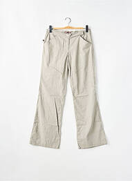 Pantalon droit fermeture zippée sous rabat boutonné taille normale gris SESSUN femme