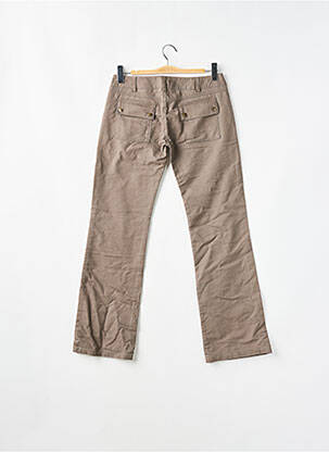 Pantalon droit stretch taille basse marron SESSUN femme