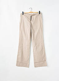 Pantalon droit tissage popeline taille basse beige SESSUN femme