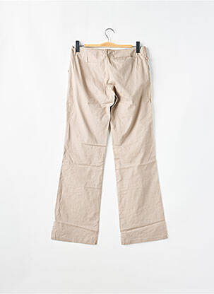 Pantalon droit tissage popeline taille basse beige SESSUN femme