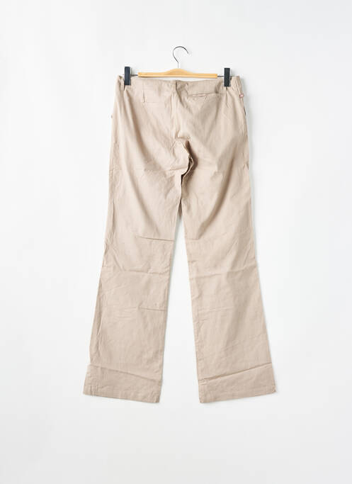 Pantalon droit tissage popeline taille basse beige SESSUN femme