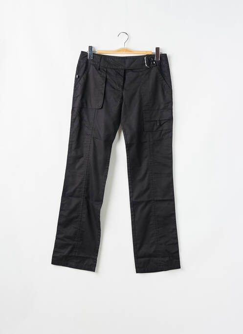 Pantalon droit tissage popeline taille basse noir SESSUN femme