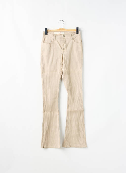 Pantalon flare beige SCHOOL RAG pour femme