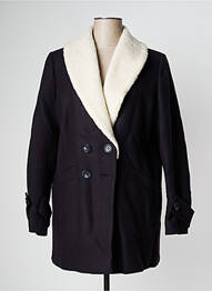 Manteau long coupe droite sans capuche bleu DEUX TWO femme