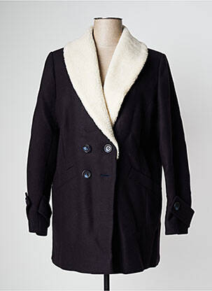 Manteau long coupe droite sans capuche bleu DEUX TWO femme