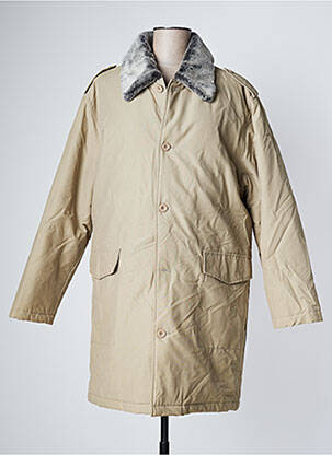 Trench coupe droite sans capuche beige TRIIAD homme