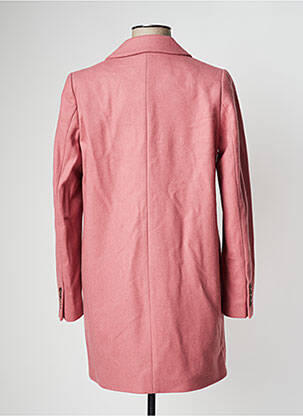 Manteau long coupe droite sans capuche rose MINIMUM femme