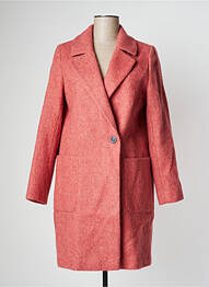 Manteau long coupe droite sans capuche rose TRENCH & COAT femme