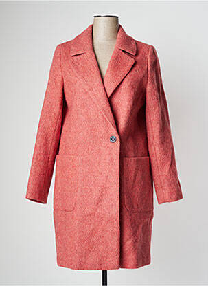 Manteau long coupe droite sans capuche rose TRENCH & COAT femme