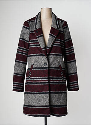 Manteau long coupe droite sans capuche gris SCOTCH & SODA femme