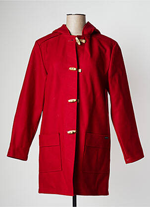 Manteau long a capuche a capuche rouge BREIZH ANGEL femme