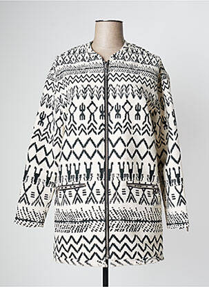 Veste casual col rond blanc MAISON SCOTCH femme