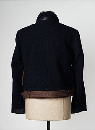 Manteau court coupe droite sans capuche marron BONSUI femme