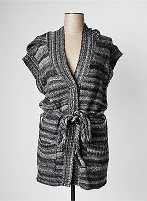 Gilet manches courtes gris FREEMAN T.PORTER pour femme