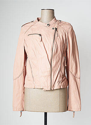 Veste en cuir rose OAKWOOD pour femme