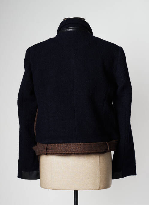 Manteau court coupe droite sans capuche marron BONSUI femme